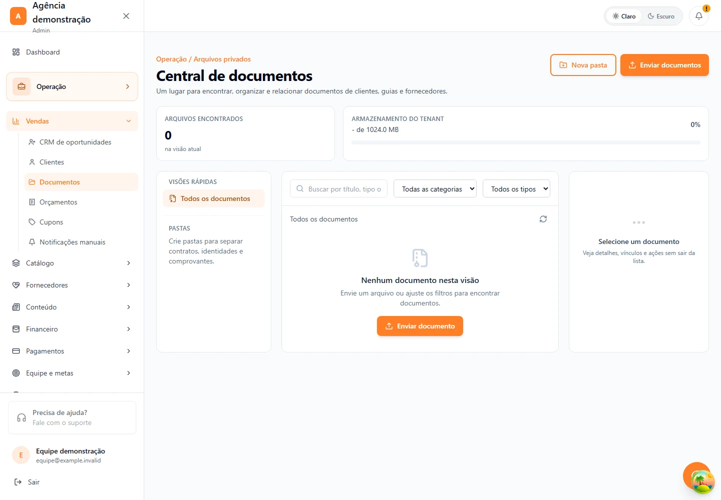 Vendas · Documentos